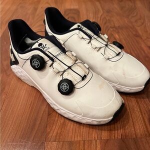 G/FORE White and Navy Men's Athletic Golf Shoes with BOA Dials